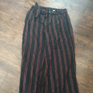 Stripped wide leg pant
